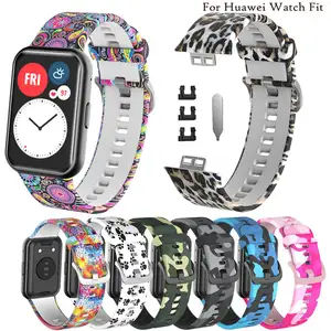 Ремешок силиконовый BEHUA для Huawei Watch Fit, спортивный оригинальный браслет для смарт-часов, аксессуары для Huawei fit, браслет с инструментами