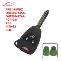 kigoauto oht692427aa remote key 3 button with panic 315mhz for chrysler pt cruiser 2006 2007 2008 2009 2010