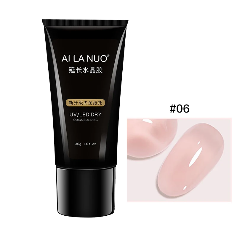 

Elano AI LA NUO Nail Art Extension Gel 30ml Quick Phototherapy Crystal Gel No Paper Holder Free Nail Sticker Cosmetic TSLM2