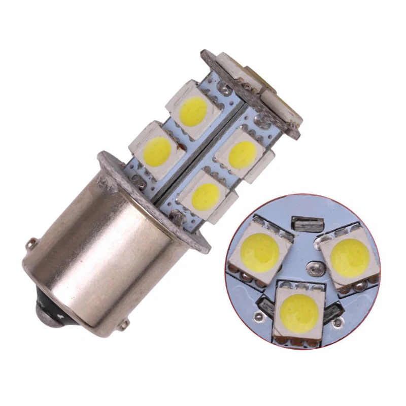 6 шт 12 в грузовик светодиодный 1156 BA15S P21W 13 SMD 5050 светодиодный 1157 BAY15D хвост лампы тормоза светильник лампы сигнала поворота светильник s Белый