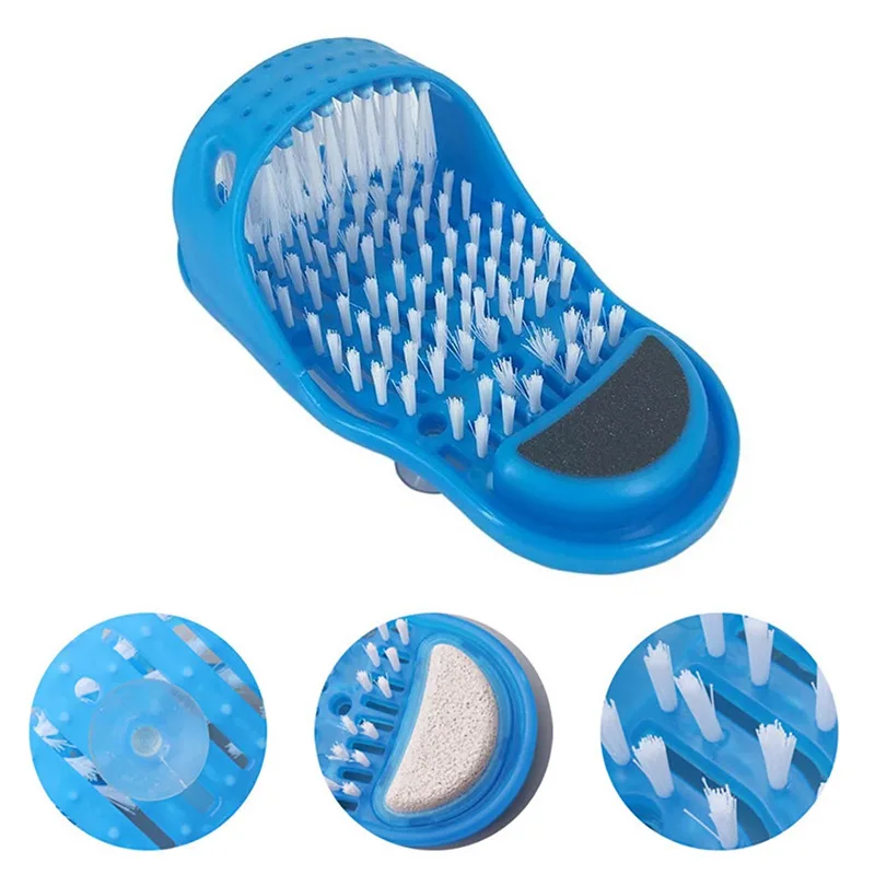 

1PC Plastic Bath Shoe Shower Massager Slippers Bathroom Bath Foot Brushes Remove Dead Skin Foot Care Tool