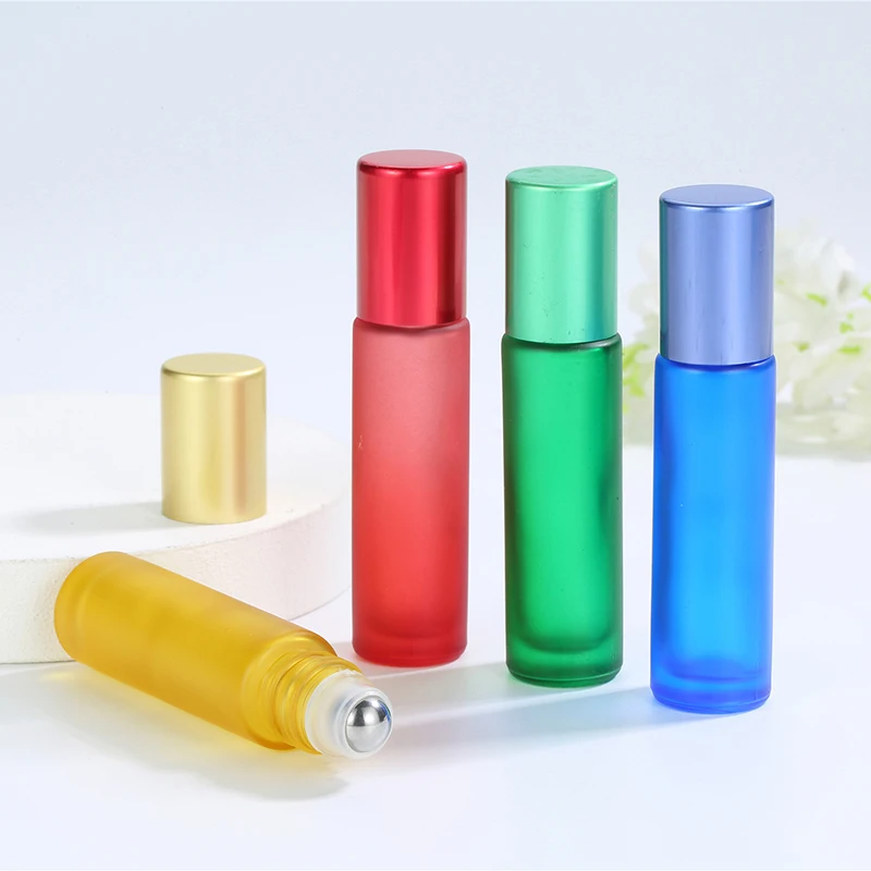 

12pcs/lot High Quality 10ML Thick Glass Roll On Bottle Empty Perfume Essential Oil Vials with Stainless Steel Roller Ball