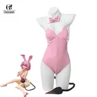 Костюм ролекоса для косплея Belia Deviluke, пикантный аниме-костюм кролика, костюм в темноте любви-Ru, розовый комбинезон с маленьким дьявольским хвостом