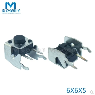 PCB мгновенный тактильный Такт кнопочный переключатель правый угол со стент 6*6*4