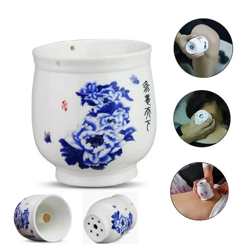 Фарфоровая чашка Moxa Moxibustion традиционная Массажная терапия для акупунктуры с
