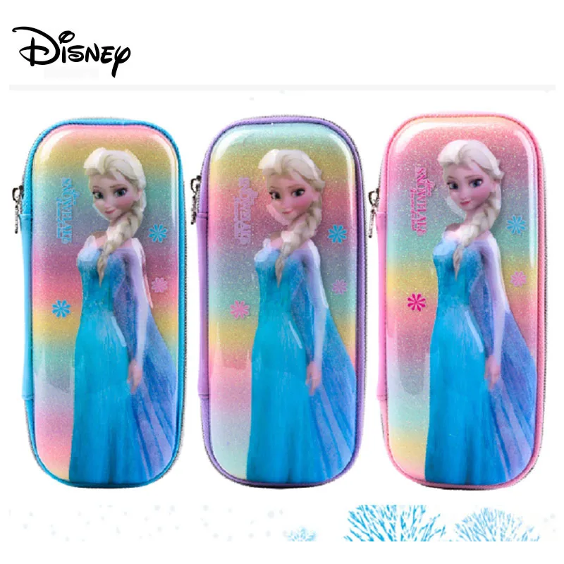 

Disney and snow quicksand pen bag large capacity female Frozen Aisha writing case children primary school multi-function pen bag