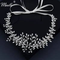 miallo rhinestone headband bridal wedding hair accessories for women pearl hair jewelry party bride headpiece bridesmaid gift