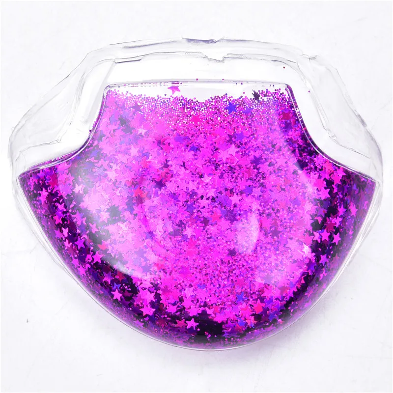 purple color 20 пар модная обувь с блестящими зыбучими песками и блестками верхняя часть из термопластичного полиуретана аппликация с плоской задней частью женская обувь Сделай Сам ПРИШИТАЯ жидкая декоративная детская обувь - Цвет: purple color