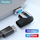 Магнитный конвертер USB Type-C для быстрой зарядки и синхронизации данных, 5 А, 100 Вт