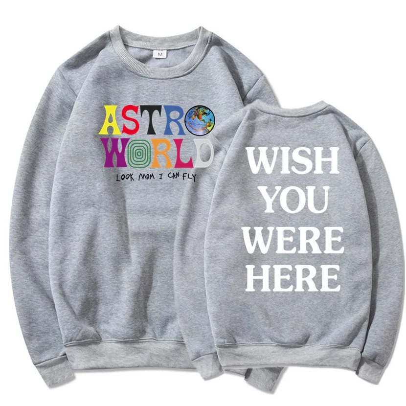 Новые толстовки с капюшоном надписью TRAVIS SCOTT ASTROWORLD WISH YOU WAS HERE модная толстовка