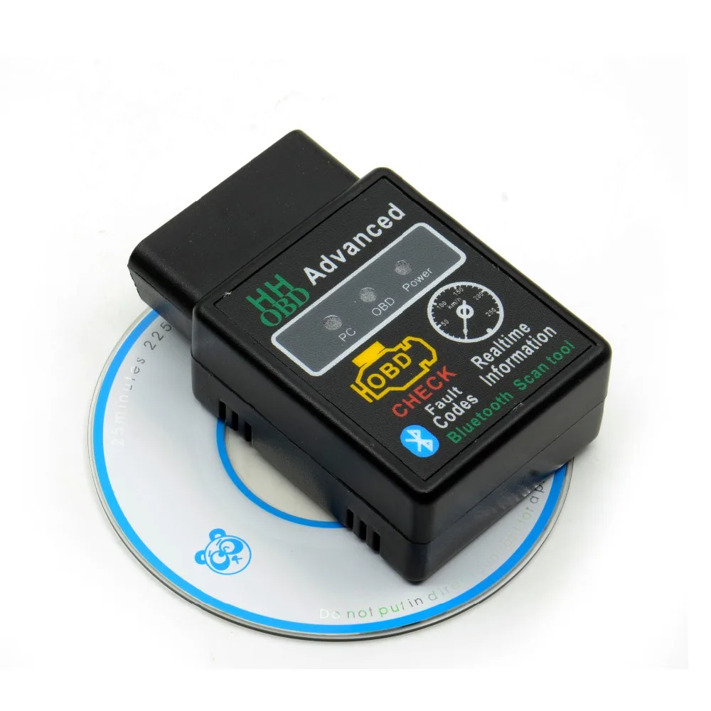 Новейший сканер OBD HH ELM327 V2.1 Bluetooth OBD2 II CAN BUS для диагностики двигателя автомобиля