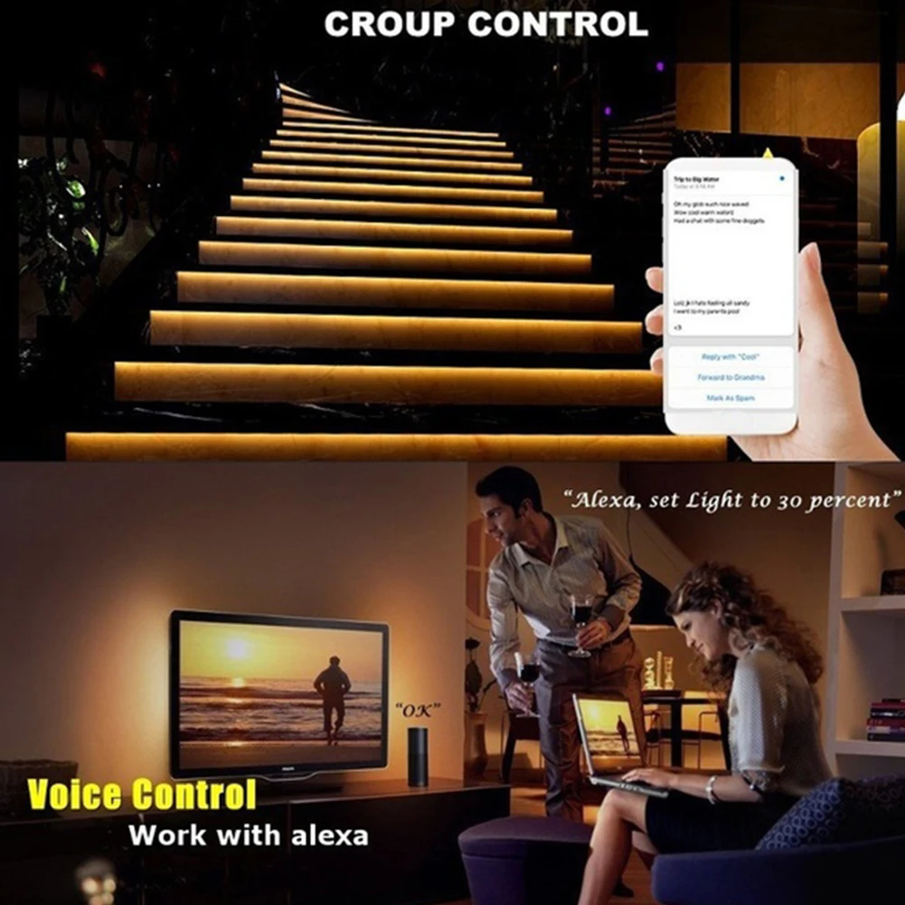 5 м 10 RGB светодиодный светильник полосы 12V SMD 5050 Гибкие светодиодные лампы с ИК WI-FI