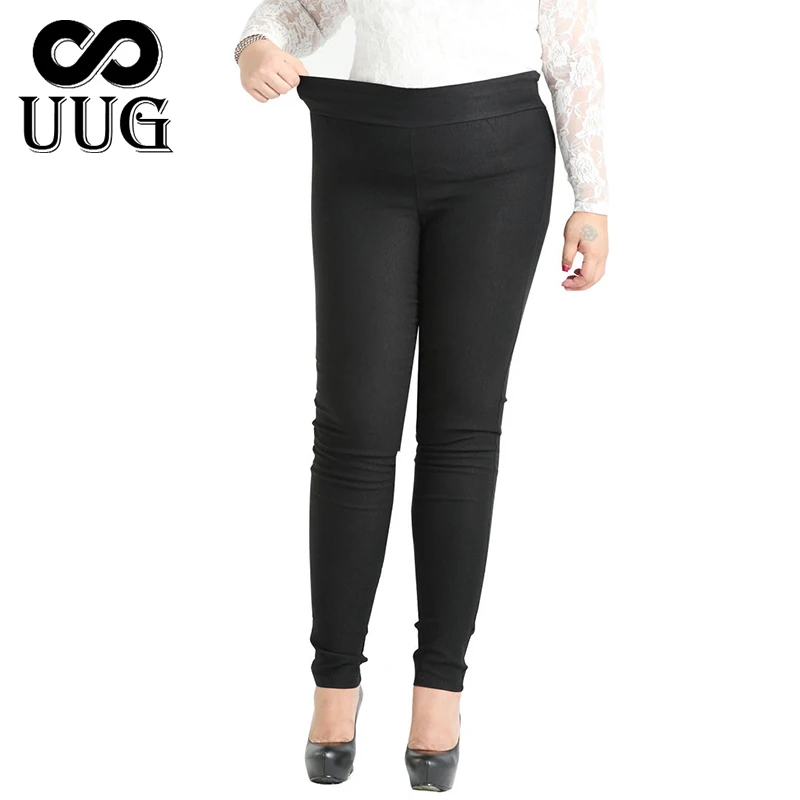 UUG 4XL 6XL 8XL 10XL размера плюс женские брюки карандаш модные женские брюки большого размера длинные брюки для женщин черные облегающие