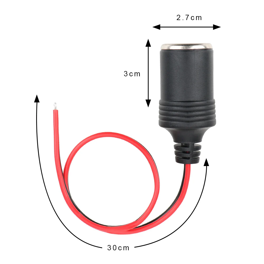 

12~24V 15A 200W Charger Cable Socket Plug Receptacle Auto Interior Accessories Plug Connector Adapter Car Cigarette Lighter