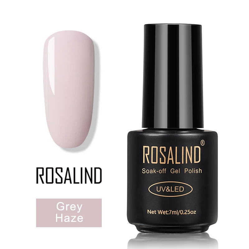 Grey Haze ROSALIND гель лак для ногтей набор все для маникюра верхнее покрытие УФ светодиодный гель лак удаляющийся замачиванием Полупостоянный лак для ногтей - Цвет: Grey Haze