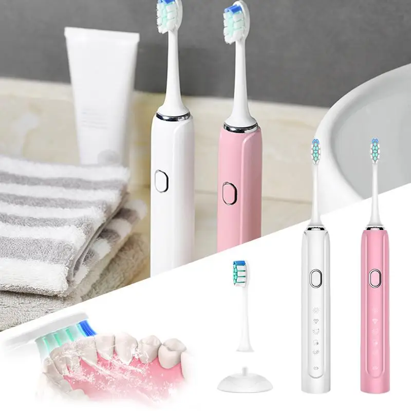 Electric Toothbrush Sonic Vibration Inductive Charging IPX7 Waterproof Soft Adult | Бытовая техника