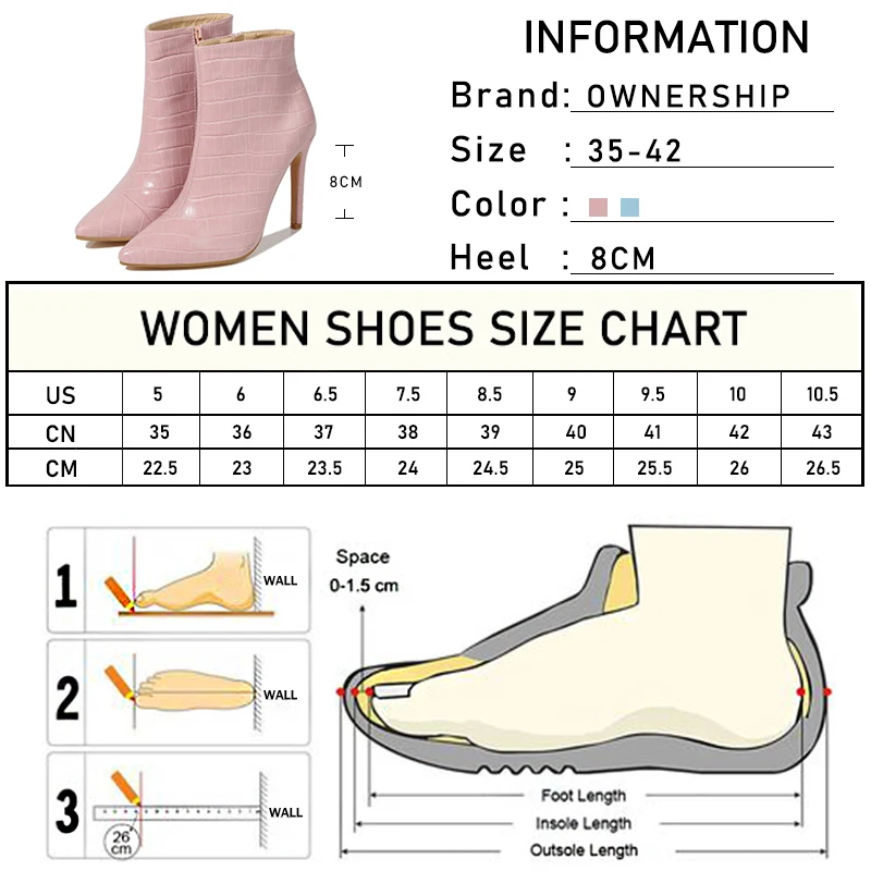 

Winter Women Boots Women's Keep Warm Ankle Boot Female Pointed Toe Zip Thin High Heel Woman Short Plush Leather Pumps Plus Size