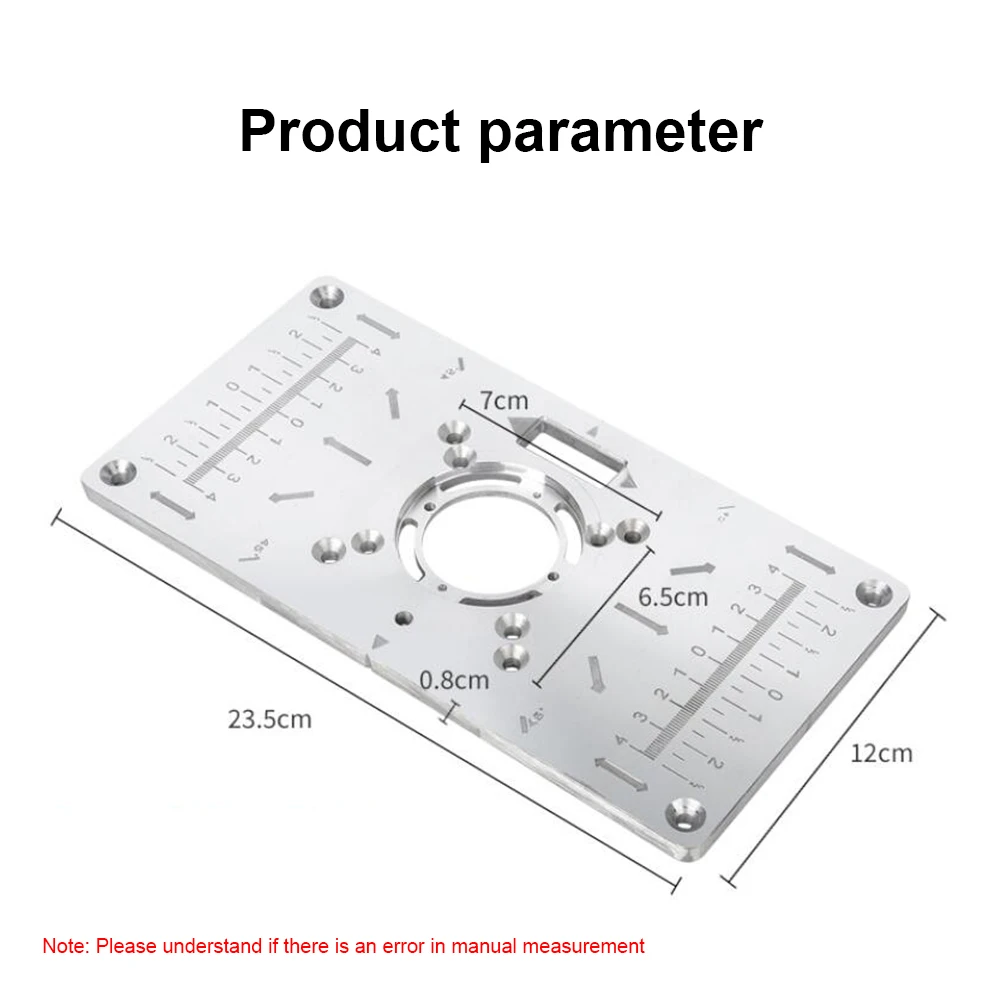 

Aluminum Alloy Router Table Insert Plate Trimmer Engraving Machine ToolOnly For Bosch GKF550 And M-akita RT0700C Dropshipping