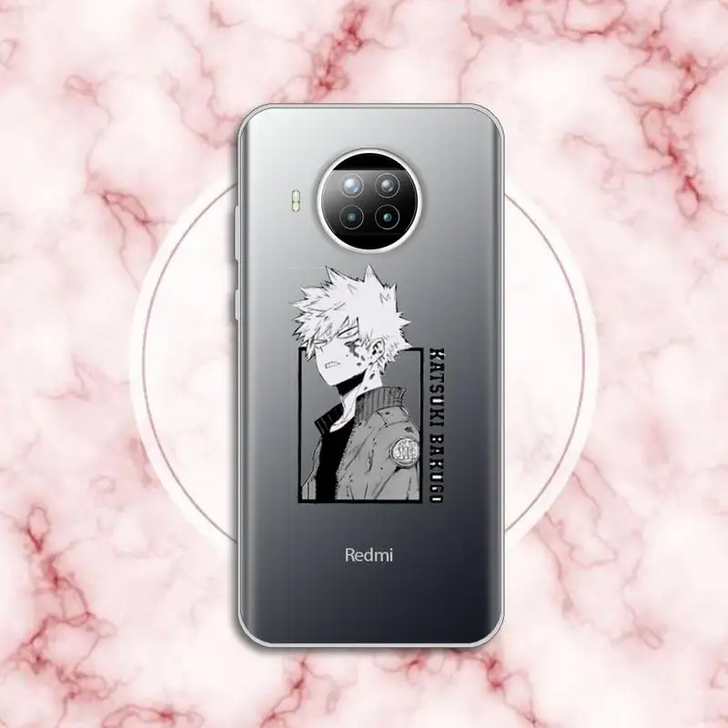 

My Hero Academia Midoriya Phone Case Transparent for Xiaomi Redmi note 10 t 8 9 pro lite 11
