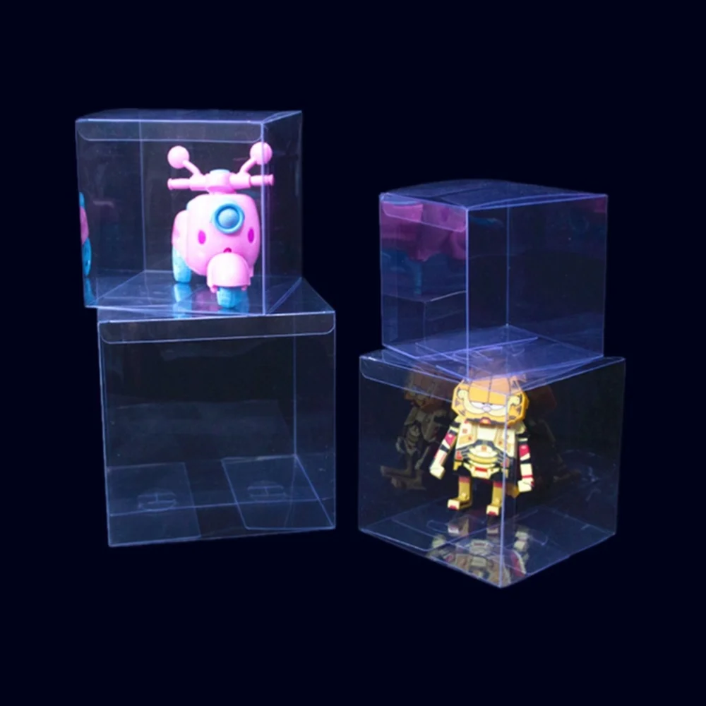 20 шт. ПВХ квадратная упаковочная коробка простая прозрачная для подарка фрукты (10