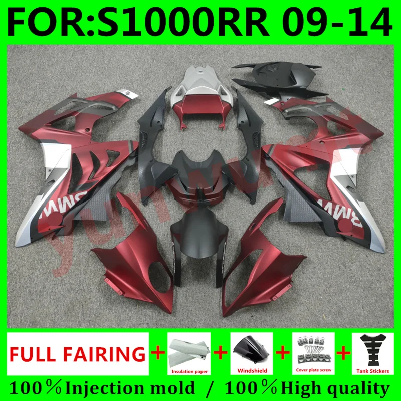 

Обтекатели для мотоциклов ABS под давлением для BMW S1000RR 09 10 11 2009 2010 S 1000 RR S1000 RR 12 13 14 2014, Обтекатели красного и серебристого цвета