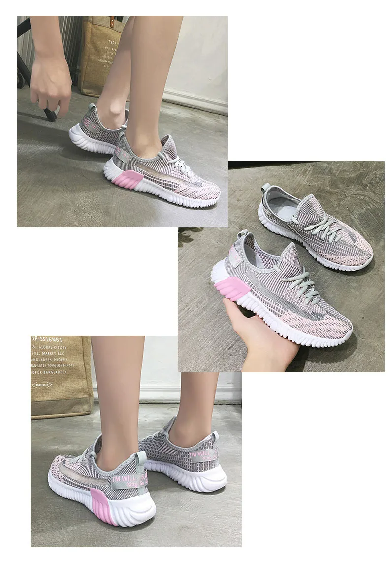 NIKEZI/семейная одежда для родителей и детей, для девочек и мальчиков, детская одежда, сетчатые вязаные Лоферы без шнуровки, кроссовки для бега Yeezys Air Boost