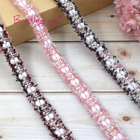 bristlegrass 1 yard 58 15mm glitter tweed braided crochet lace trims macrame ribbon fabric headband costume dress sewing craft