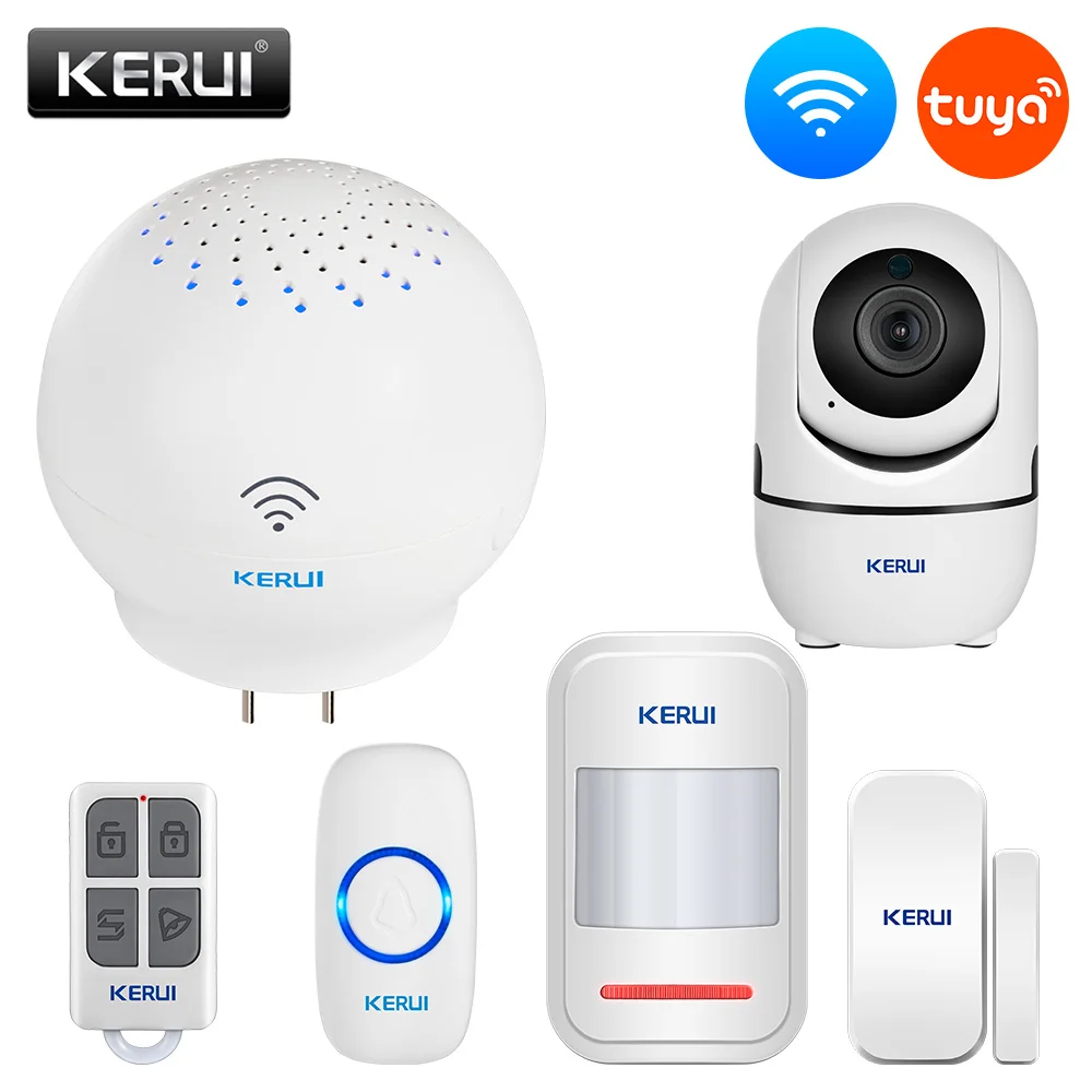 KERUI Tuya шлюз сигнализации системы Интеллектуальная связь дверной датчик умный