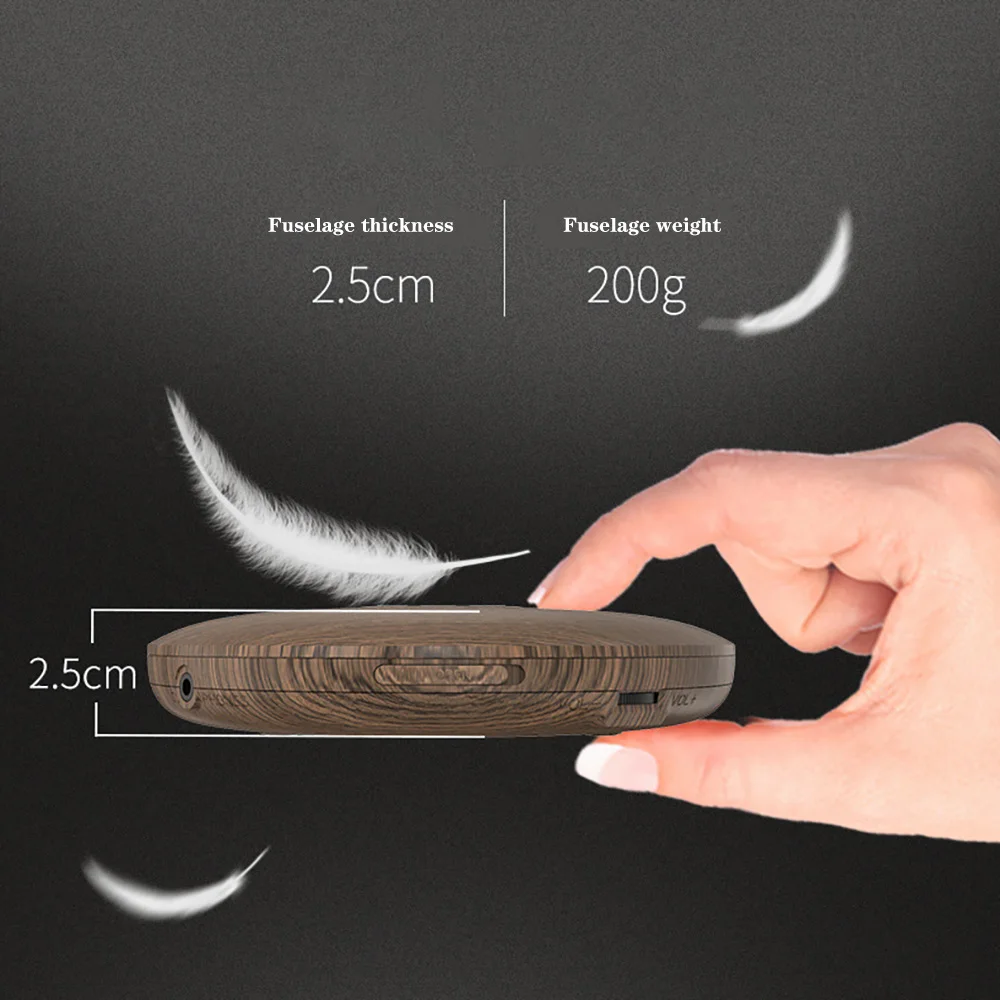 HOTT CD611 портативный CD-плеер ЖК-дисплей Hi-Fi высокое качество звука стерео лоток орех