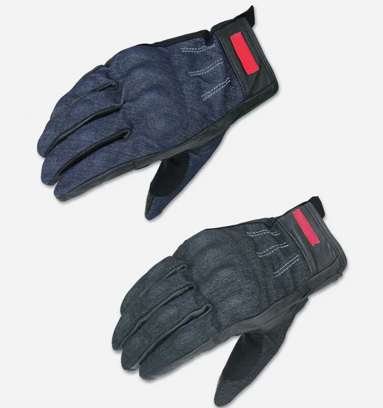 Мотоциклетные противоударные перчатки джинсовые для гоночных автомобилей езды