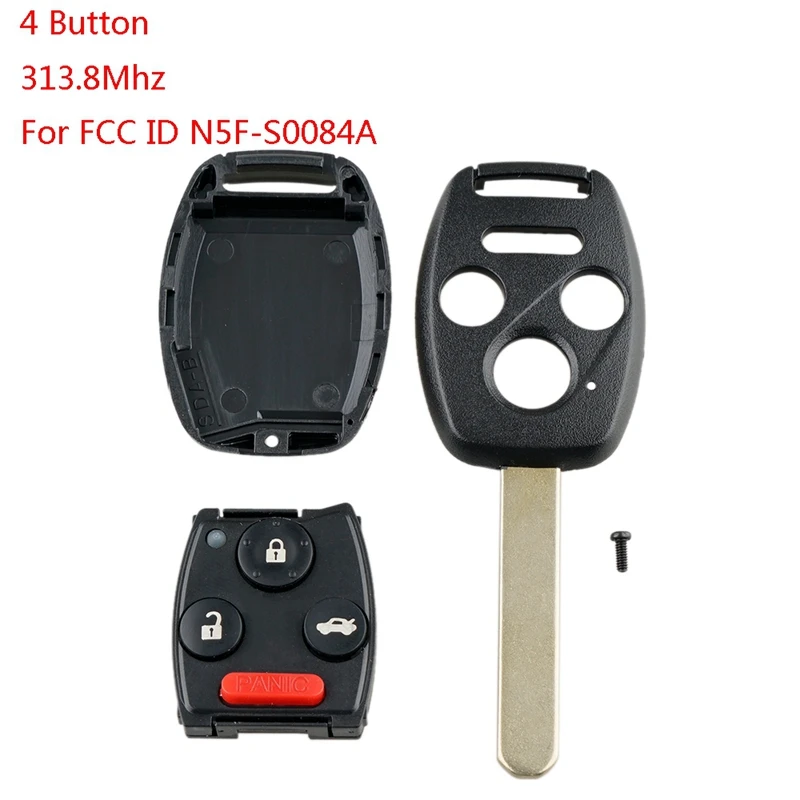 Car Smart Remote Key 4 Buttons Fob Fit for Honda Civic Ex Si 2006-2011 313.8Mhz N5F-S0084A | Автомобили и мотоциклы