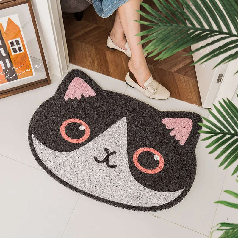 Скидка ПВХ напольный коврик Ceroon Cat, дверной коврик, гостиная, спальня, кухня, водонепроницаемый Противоскользящий Декоративный Напольный коврик дл...