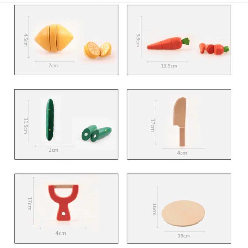 10 шт./компл. Обучающие магнитные игрушки для детей фрукты овощи Детские