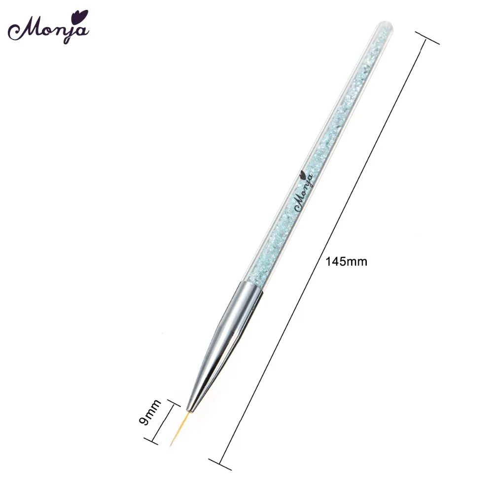 7 видов стилей для нейл-арта Monja плоская Веерная кисть наращивания ногтей