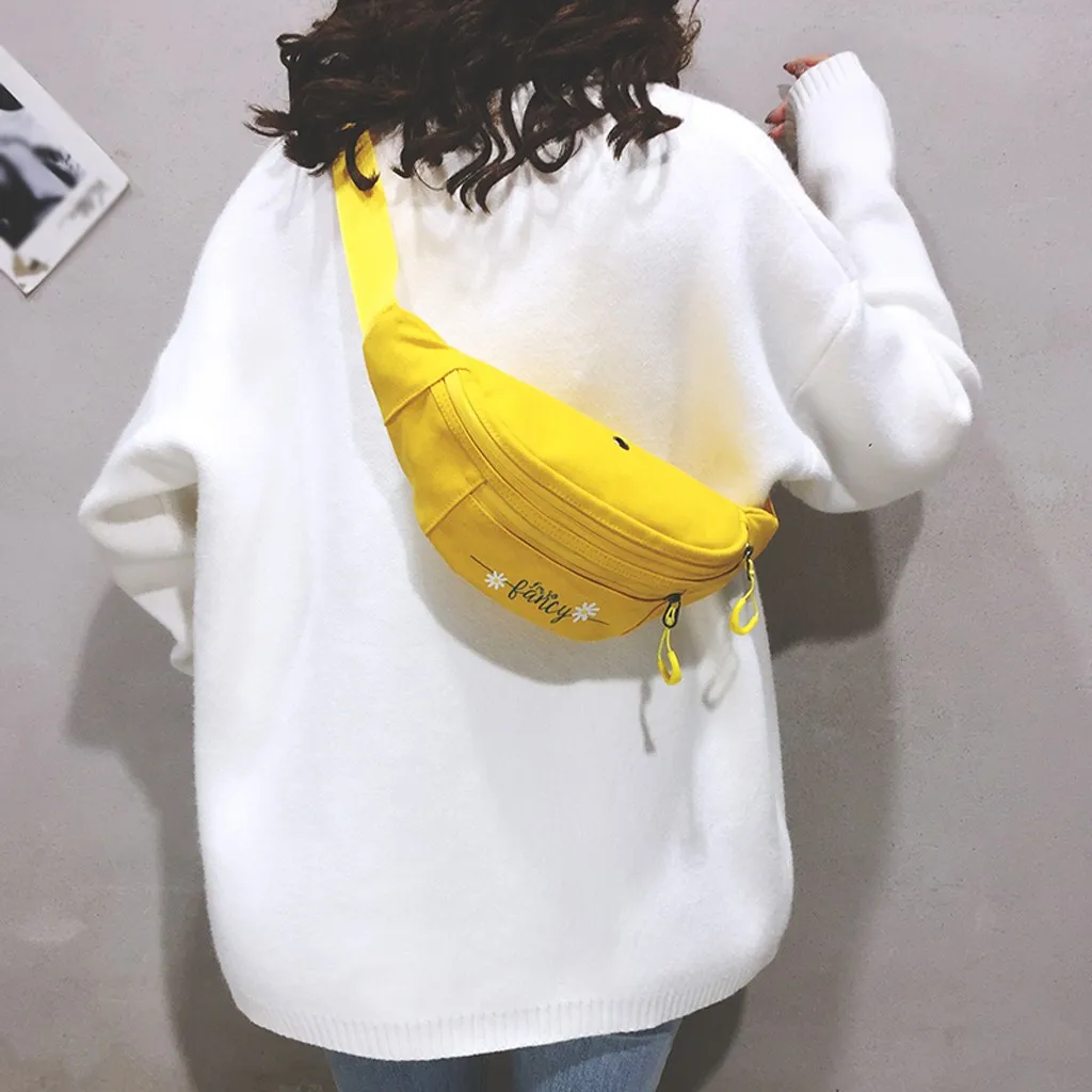 Поясная Сумка женская однотонная с милым рисунком | Багаж и сумки