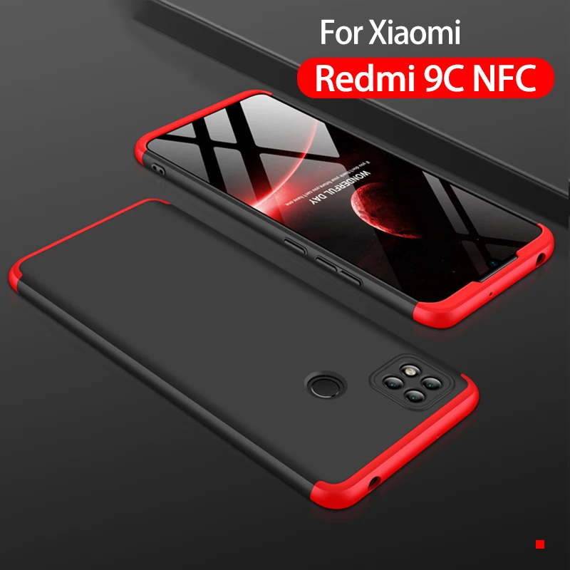 

Полный Чехол GKK 360 для Xiaomi Redmi 9 9A 9C NFC, защитный противоударный жесткий матовый пластиковый чехол для Redmi 9 9A 9C NFC