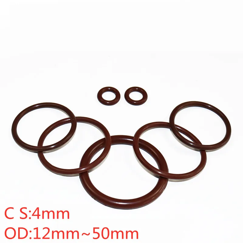 Уплотнительное кольцо из флюоровой резины CS 4 мм OD 1 ~ 50 мм|Прокладки| |