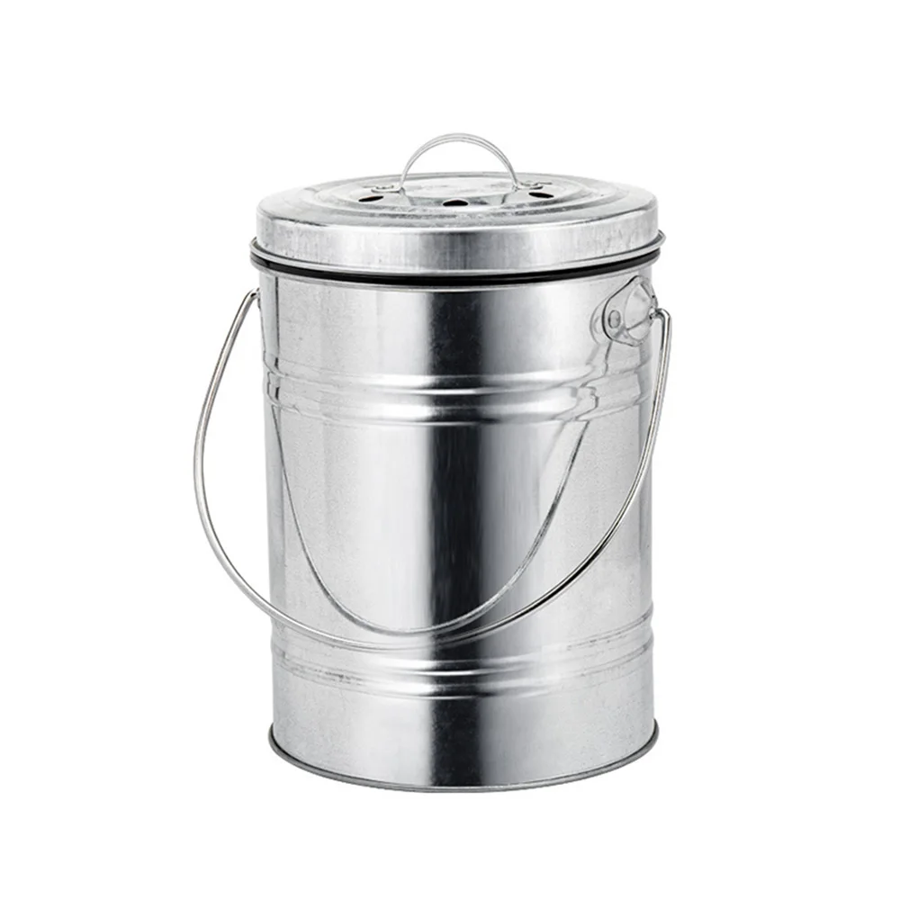 

2020 Metal Bin Compost Bucket Indoor Odorless Countert Pail Kitchen Garden Food Waste Bins Kitchen Accessories