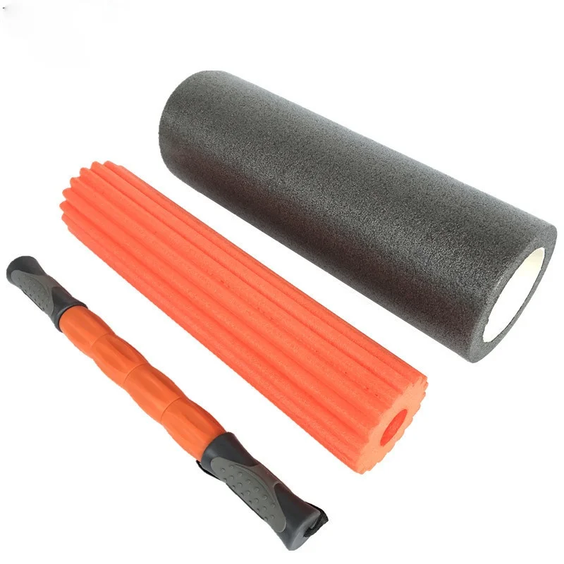 

Three-in-one PE yoga column set foam roller muscle relaxation massage stick fascia Pilates fitness
