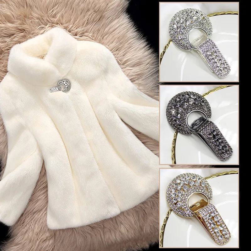 1 шт., пуговицы с металлической пряжкой для воротника