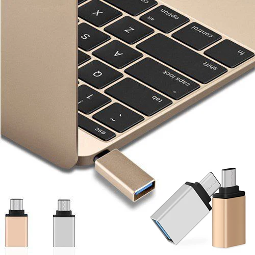 USB-C Type C Male To USB 3.0 Female OTG Data Sync Adapter For Laptop Macbook Smart Phone Mini Metal Head | Мобильные телефоны и