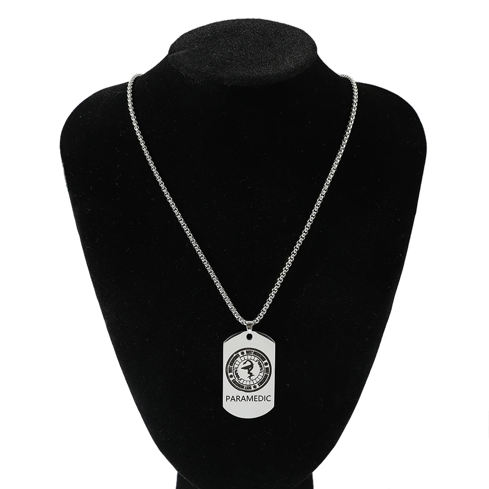 Всемирная организация здравоохранения колье Caduceus серебряное ожерелье черного