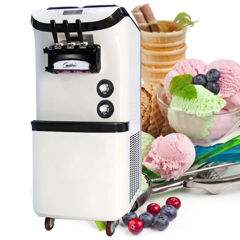 

Коммерческая мороженая машина для сладкий конус Тип мороженое ЖК-дисплей панель стойло одним нажатием кнопки для очистки Фруктового морож...