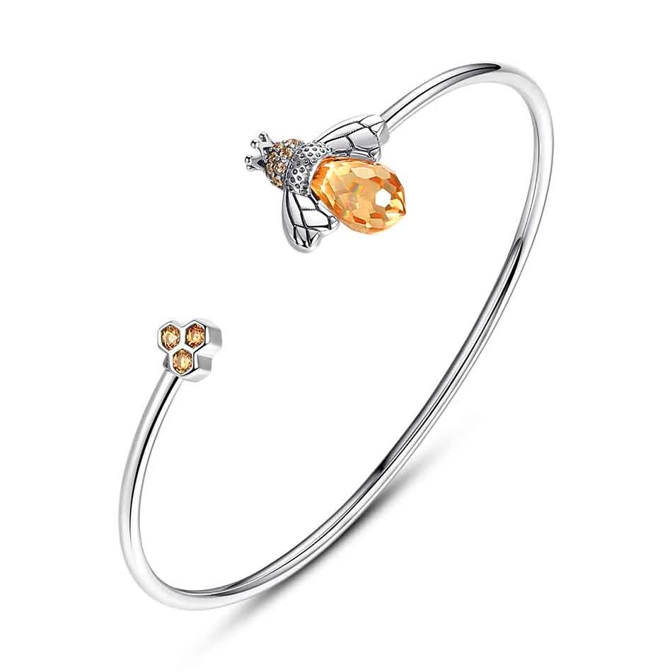 Женские браслеты с Пчелой и сотами TONGZHE из стерлингового серебра 925 пробы милым