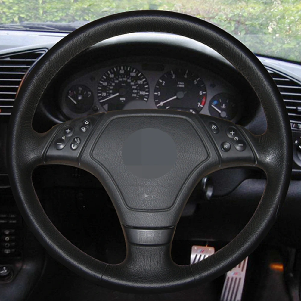 Сделай Сам сшитая вручную черная замшевая искусственная кожа для BMW 3 серии E36