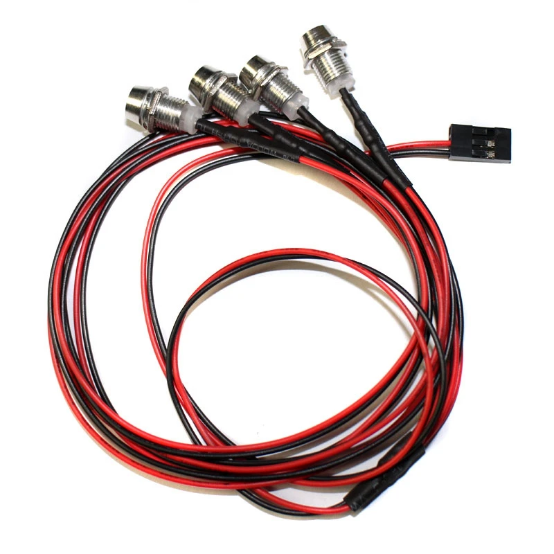 

5mm Metal Lampshade Headlights 2 Blue and 2 Green LED Lights Suitable for Remote Control Toy Cars