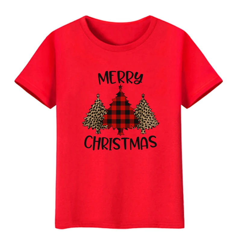 Christmas Family Matching Clothes Mother Father Daughter Son Kids Baby T-shirt Family Clothing Sets Santa Red Short Sleeve Tops