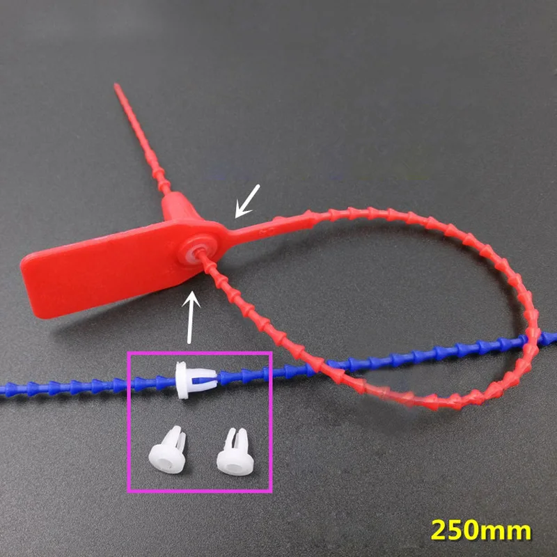 100 шт. 250 мм/9 8 "бирки бисером пластиковые кабельные стяжки одежды мешок для