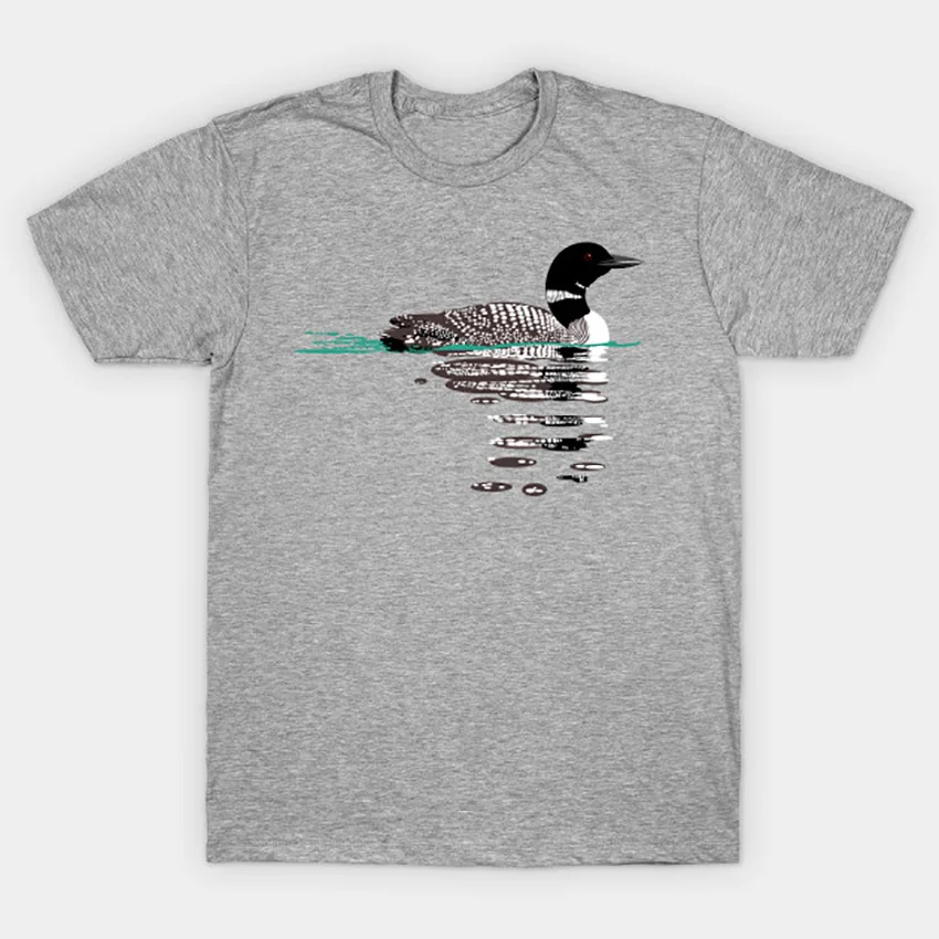Common Loon T Shirt Bird tshirt outdoor hiking natural landscape nature lake forest outdoors animal canada | Мужская одежда