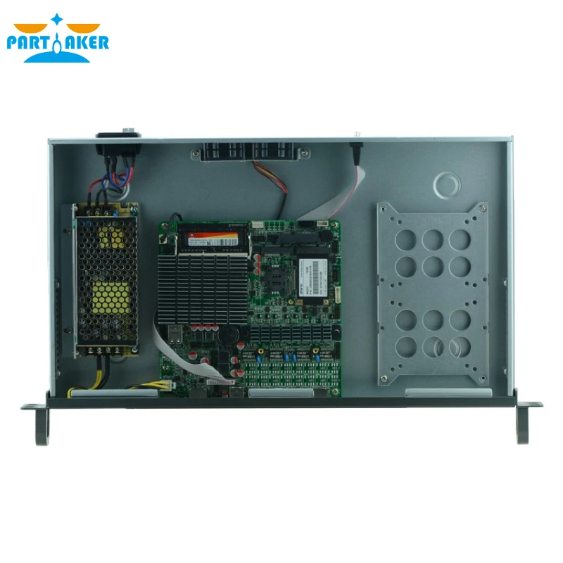 Причастником Intel Celeron J1900 четырехъядерный сетевой сервер 1U Rackmount с 4 Intel Lan брандмауэром маршрутизатор PfSense 4 Гб Ram 64 Гб SSD
